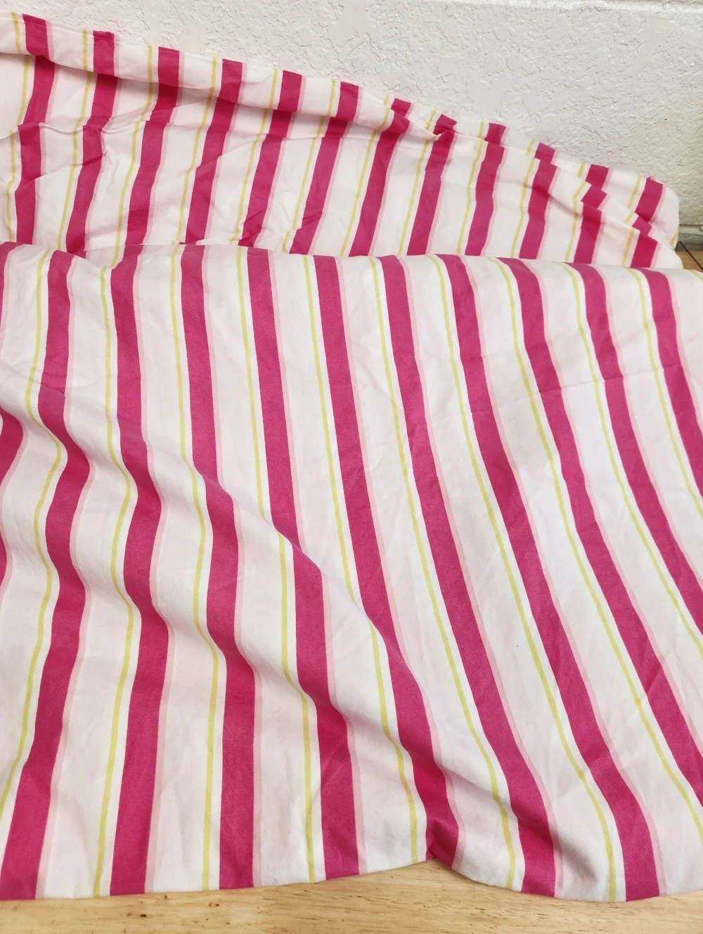 Pottery Barn Kids Striped Duvet Cover Sz Sz F/Q Bright Colorful Pink Lime